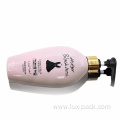 Wholesale PET Pink Plastic Luxury Lotion Pump Bottle Plastic Shaped Shampoo Bottle and Conditioner Packaging